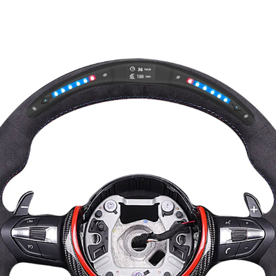 Honda Series Black Customized Design Steering Wheel With Smooth Grip Pattern